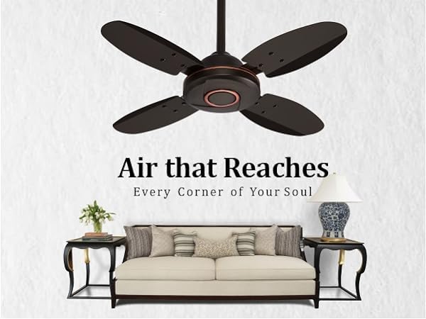 ACTIVA ORNET High Speed 850 RPM 4 Blades (600MM) Anti DUST Coating Ceiling Fan 2 Year Warranty (Smoke Brown)