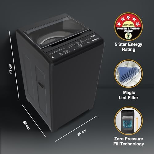 Whirlpool 6 Kg 5 Star Royal Fully-Automatic Top Loading Washing Machine (WHITEMAGIC ROYAL 6 GENX, Grey, ZPF Technology)