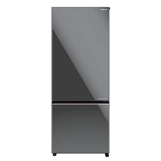 Panasonic 450L,Prime Convertible Frost-Free Double Door Bottom Mount Refrigerator With Advance 6- Stage Inverter Compressor (NR-BK468BGMN, Mirror Glass,Net Capacity 401L, 2024 Model)
