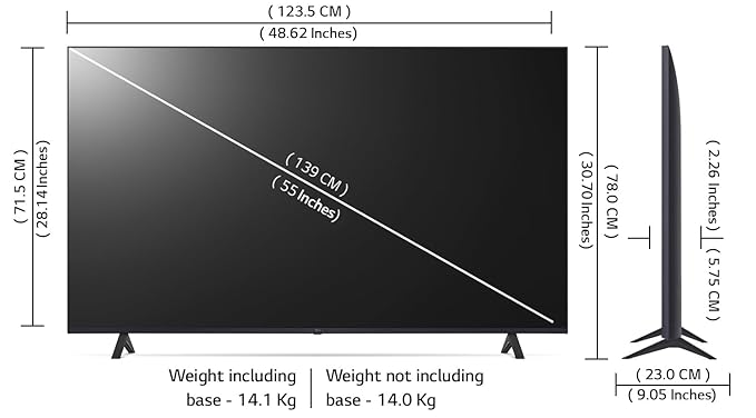 LG 139 cm (55 inches) 4K Ultra HD Smart LED TV 55UR7500PSC (Dark Iron Gray)