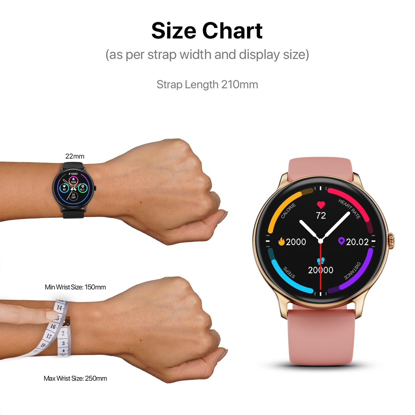 Fire-Boltt Phoenix Pro Smart Watch 1.39 inch Bluetooth Calling, AI Voice Assistant, Metal Body with 120+ Sports Modes, SpO2, Heart Rate Monitoring (Pink)