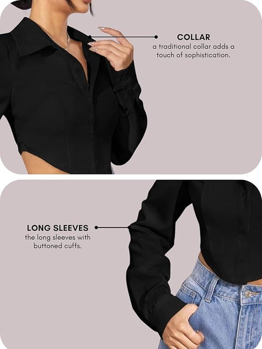 GRECIILOOKS Shirt for Women | Women Shirt | Long Shirt for Women | Shirt Tops for Women | Oversized Shirt for Women