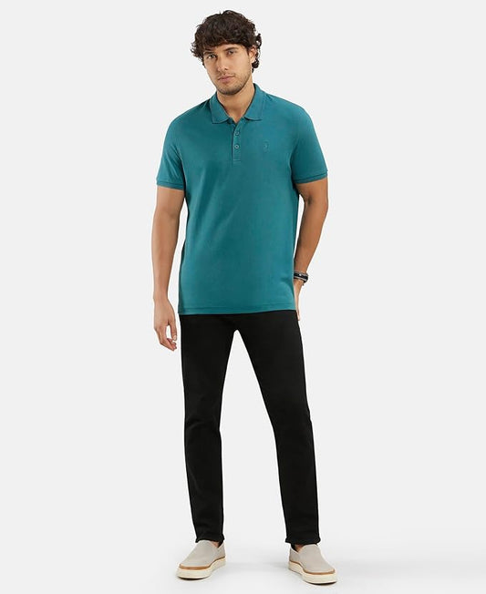 Jockey 3912 Men's Super Combed Cotton Rich Solid Half Sleeve Polo T-Shirt
