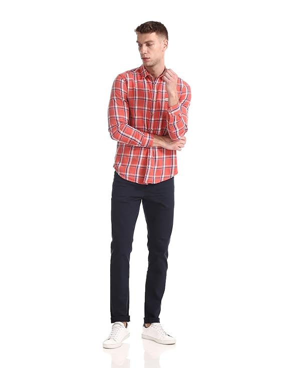 U.S. POLO ASSN. Men's Checkered Slim fit Casual Shirt