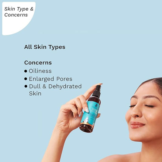 Pilgrim Korean Beauty White Lotus Refreshing Face Mist & Toner | Toner for glowing skin | Alcohol-Free Mist & toner for open pores Tightening | Korean skin care products | Women & Men | 100 ml