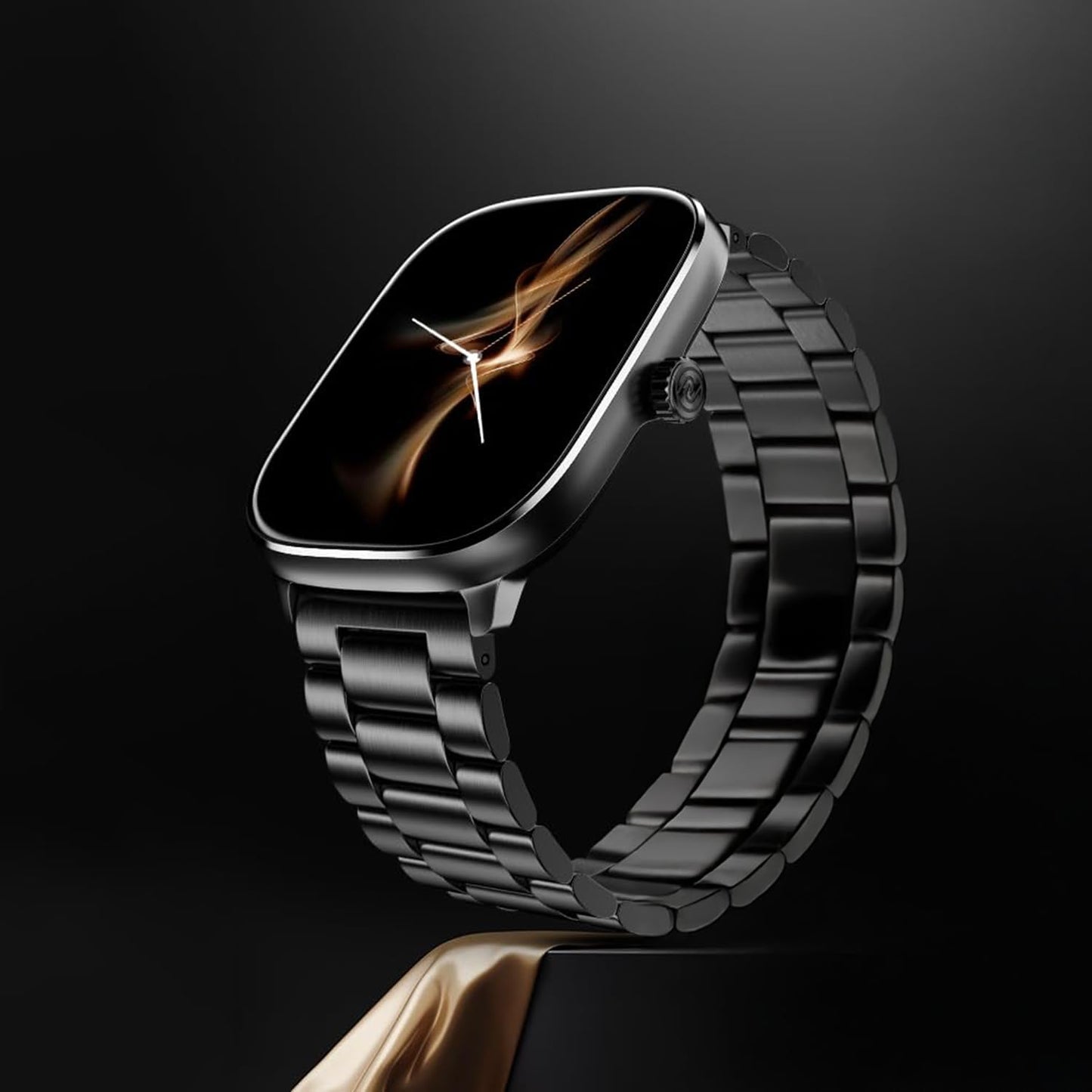 Noise New Macro Smart Watch with 2.0” HD Display,Metallic Finish BT Calling, Functional Crown, 7 Days Battery Life, Sleep Tracking, 200+ Watch Faces (Elite Black)