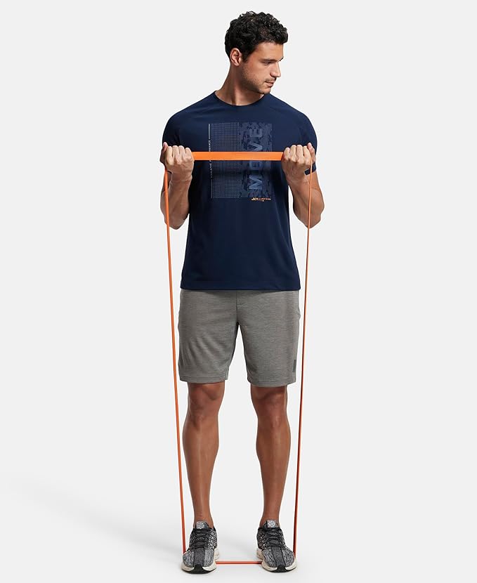 Jockey MV02 Men's Super Combed Cotton Blend Graphic Printed Round Neck Half Sleeve T-Shirt with Stay Fresh Treatment