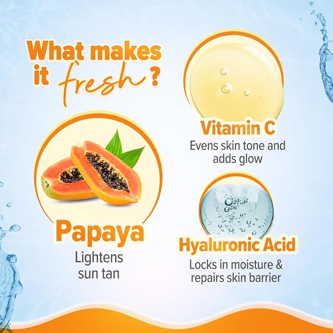 Aqualogica Glow+ Dewy Sunscreen SPF 50 PA++++ with Papaya & Vitamin C | For Dry, Sensitive, Oily & Combination Skin | UVA/B & Blue Light Protection | Fragrance-Free | For Men & Women | 80g