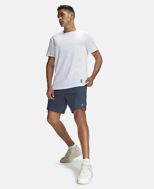 Jockey MV01 Men's Super Combed Cotton Blend Solid Round Neck Half Sleeve T-Shirt with Stay Fresh Treatment