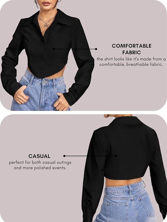 GRECIILOOKS Shirt for Women | Women Shirt | Long Shirt for Women | Shirt Tops for Women | Oversized Shirt for Women