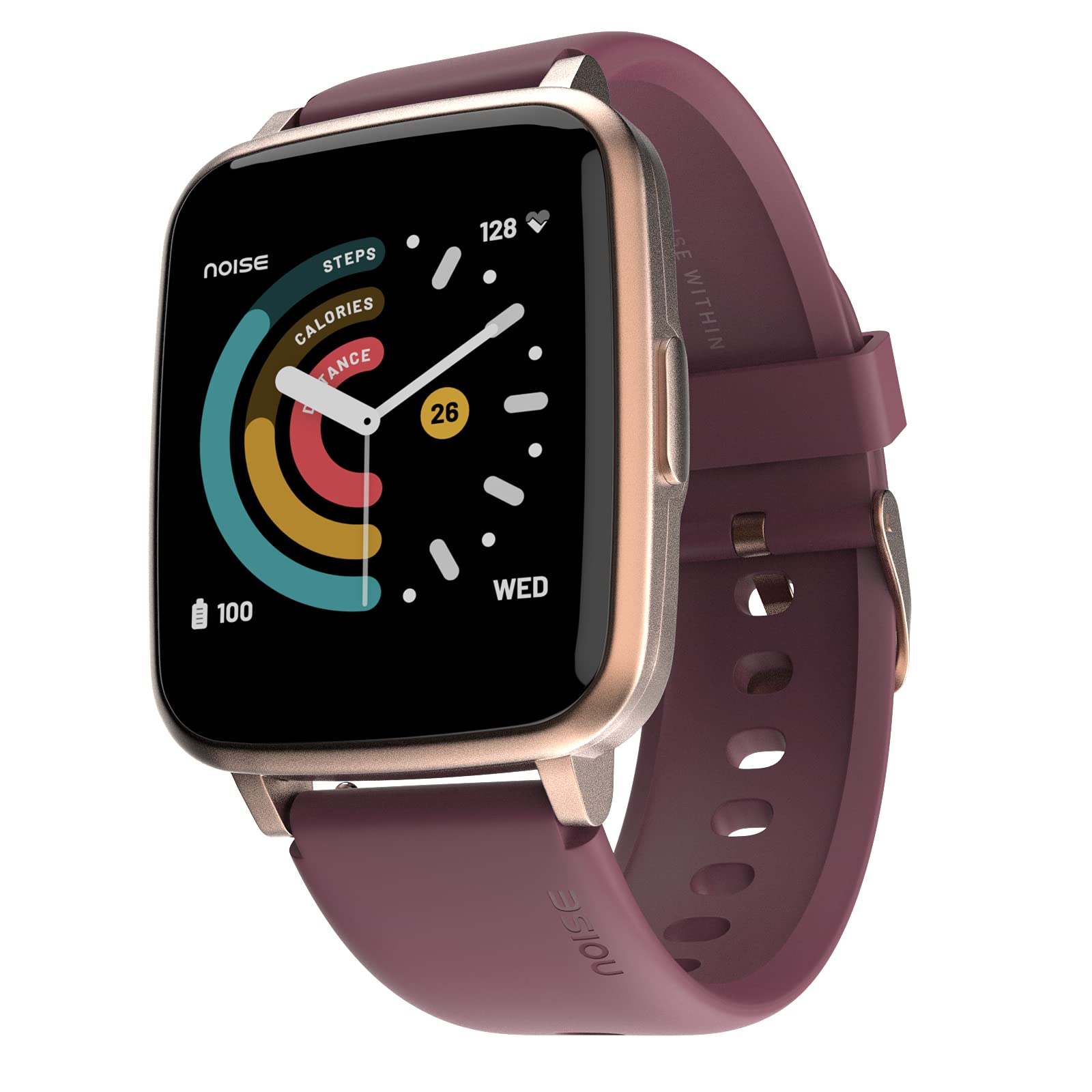 Noise New Macro Smart Watch with 2.0” HD Display,Metallic Finish BT Calling, Functional Crown, 7 Days Battery Life, Sleep Tracking, 200+ Watch Faces (Elite Black)