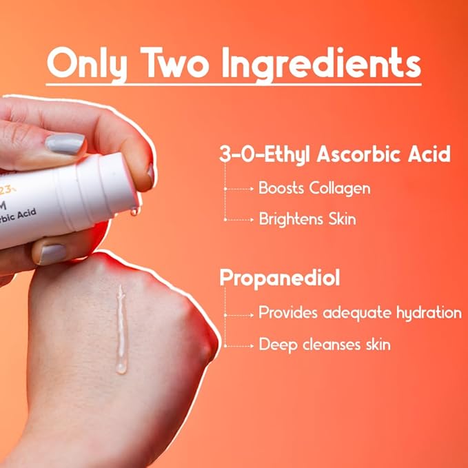 Cos-IQ 23% Vitamin C Face Serum for Glowing Skin (30 Days Pack) | Advanced Molecular Skincare Technology | Highly Stable, Non Irritating, Non Sticky| Brightening Vit C Formula For Men and Women | 30ml