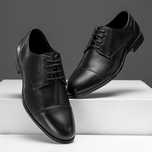 Red Tape Formal Derby Shoes for Men | Real Leather Shoes with Low-Cut Pattern