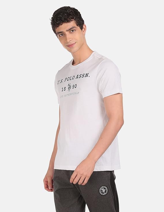 U.S. POLO ASSN. Men Comfort Fit Brand Print I683 Regular Fit T-Shirt - Pack of 1