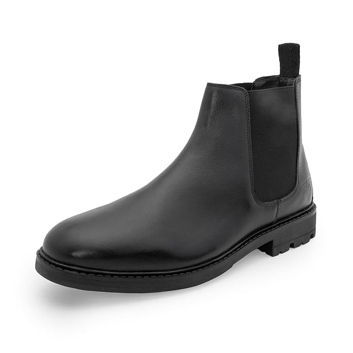 Red Tape Chelsea Boots for Men | Real Leather Shoes With High-cut Pattern
