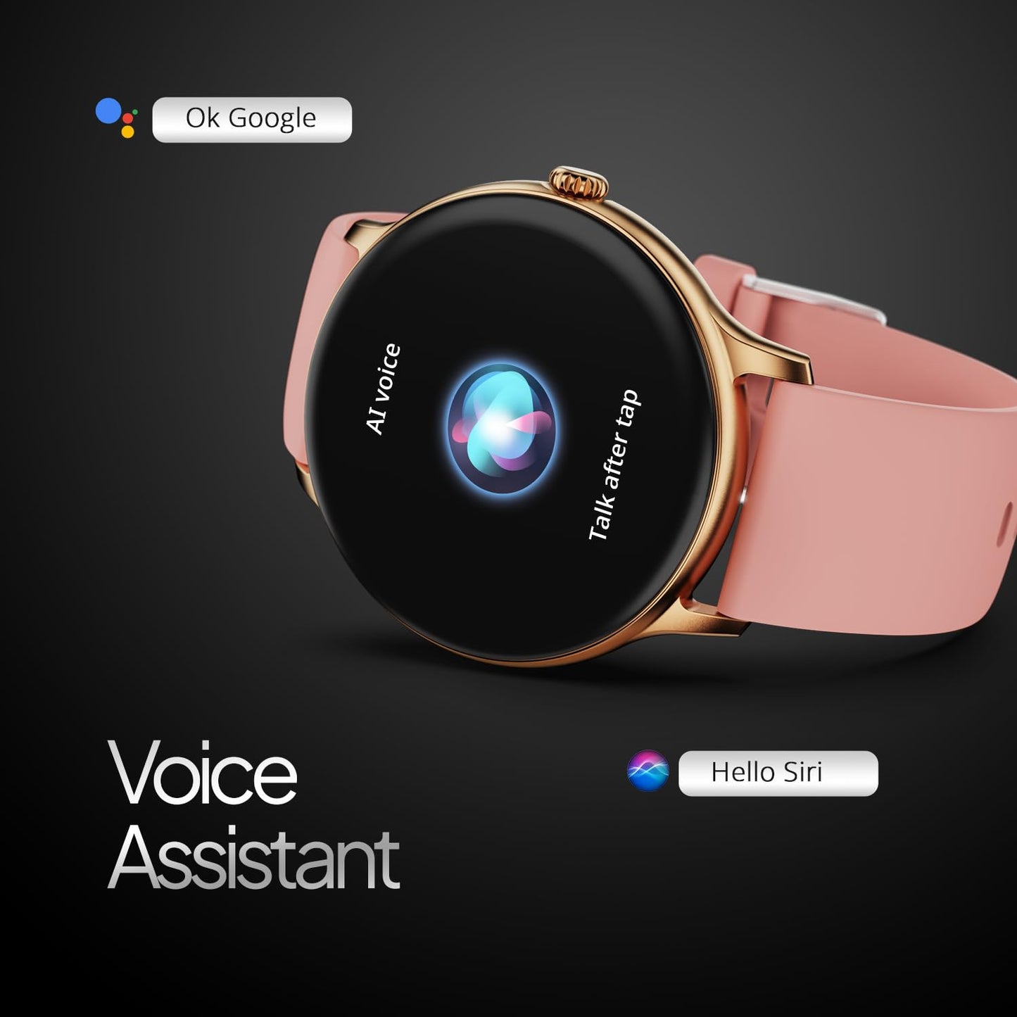 Fire-Boltt Phoenix Pro Smart Watch 1.39 inch Bluetooth Calling, AI Voice Assistant, Metal Body with 120+ Sports Modes, SpO2, Heart Rate Monitoring (Pink)