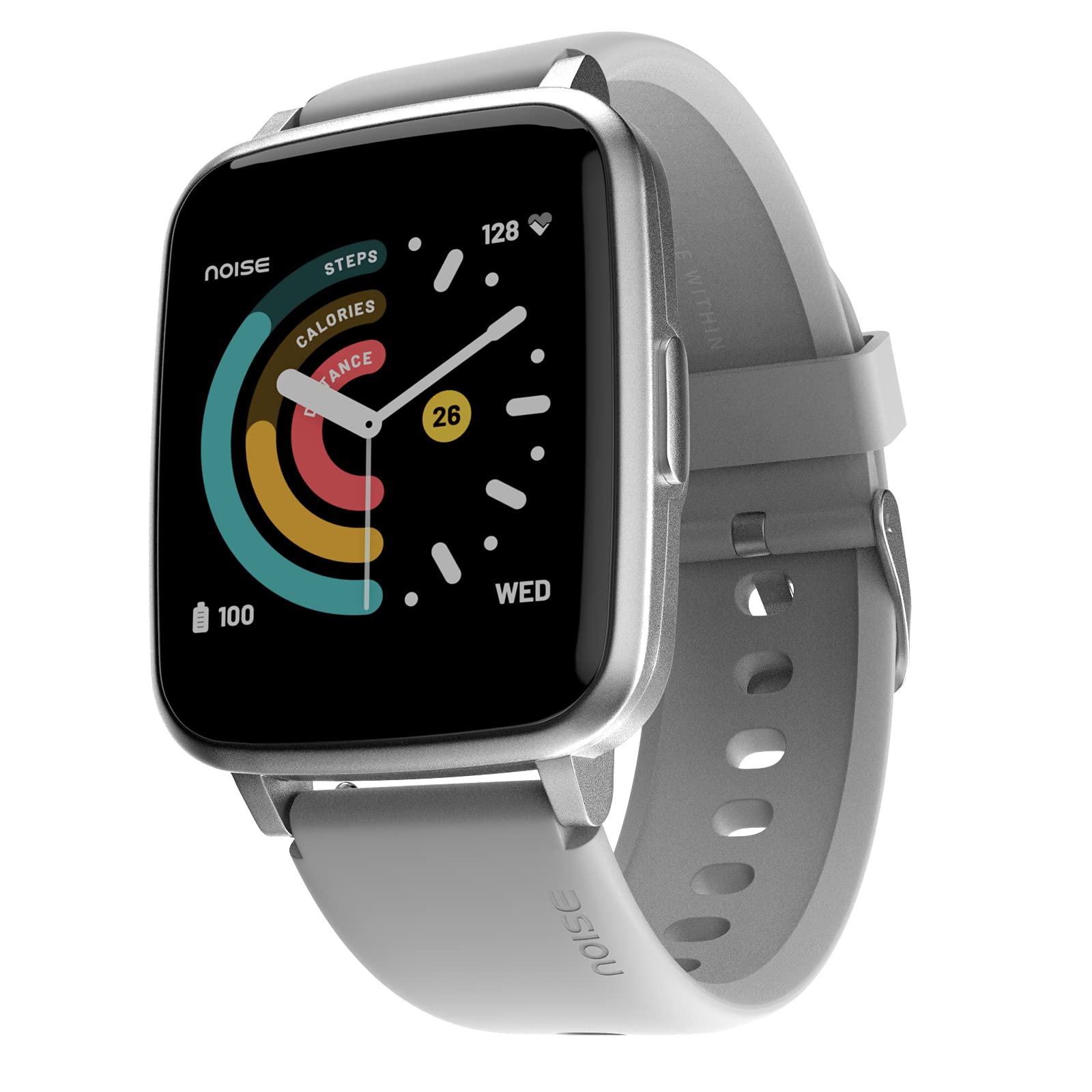 Noise New Macro Smart Watch with 2.0” HD Display,Metallic Finish BT Calling, Functional Crown, 7 Days Battery Life, Sleep Tracking, 200+ Watch Faces (Elite Black)