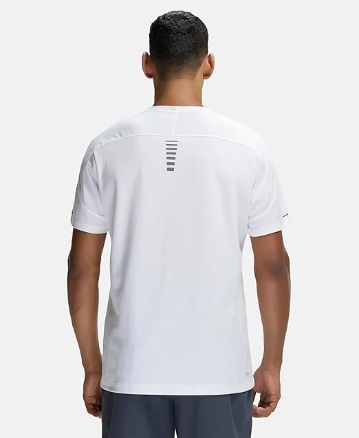 Jockey MV01 Men's Super Combed Cotton Blend Solid Round Neck Half Sleeve T-Shirt with Stay Fresh Treatment