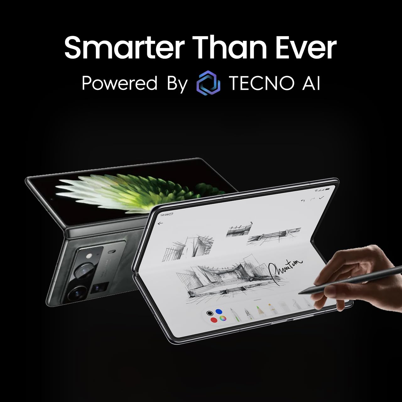 Tecno Phantom V Fold 2 (Karst Green, 12GB+512GB) | Strongest Fold Ever | Largest Battery in Fold Segment-5750mAh | Segment Largest Display | Rear - Triple 50MP Camera with OIS | 70W Fast Charger
