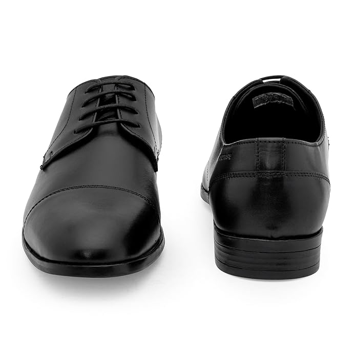 Red Tape Formal Derby Shoes for Men | Real Leather Shoes with Low-Cut Pattern