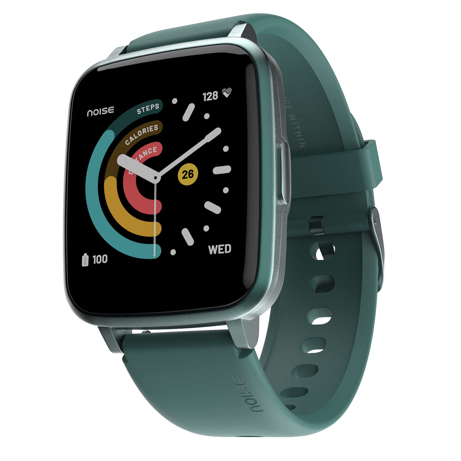 Noise New Macro Smart Watch with 2.0” HD Display,Metallic Finish BT Calling, Functional Crown, 7 Days Battery Life, Sleep Tracking, 200+ Watch Faces (Elite Black)