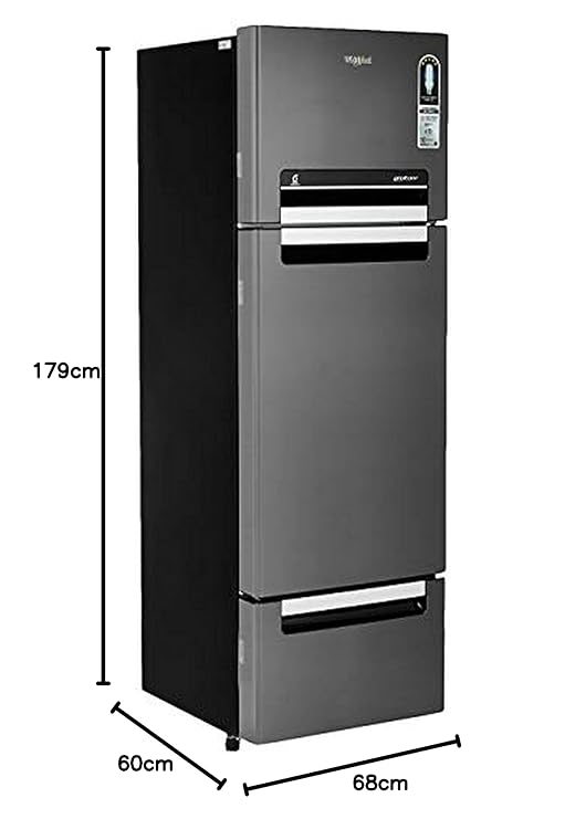 Whirlpool 300 L Frost-Free Triple-Door Refrigerator (FP 343D PROTTON ROY, Steel Onyx, Double Door Refrigerator Space)