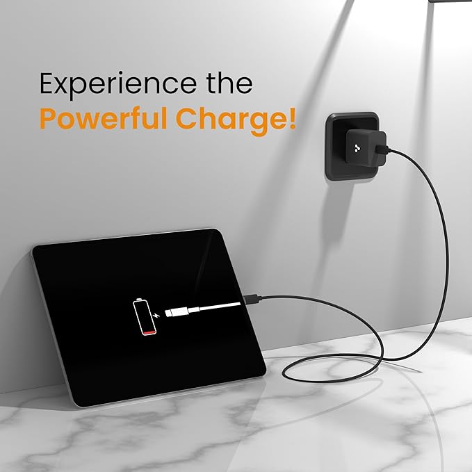 Ambrane 20W Type C Mobile Charger Adapter, Fast Charging for Android, iPhone 16/15/14/13/12/11/X (Pro,/Plus/Max Series), Samsung, Google Pixel & Oppo,Vivo Other Type C Enabled Devices, (M20,Black)