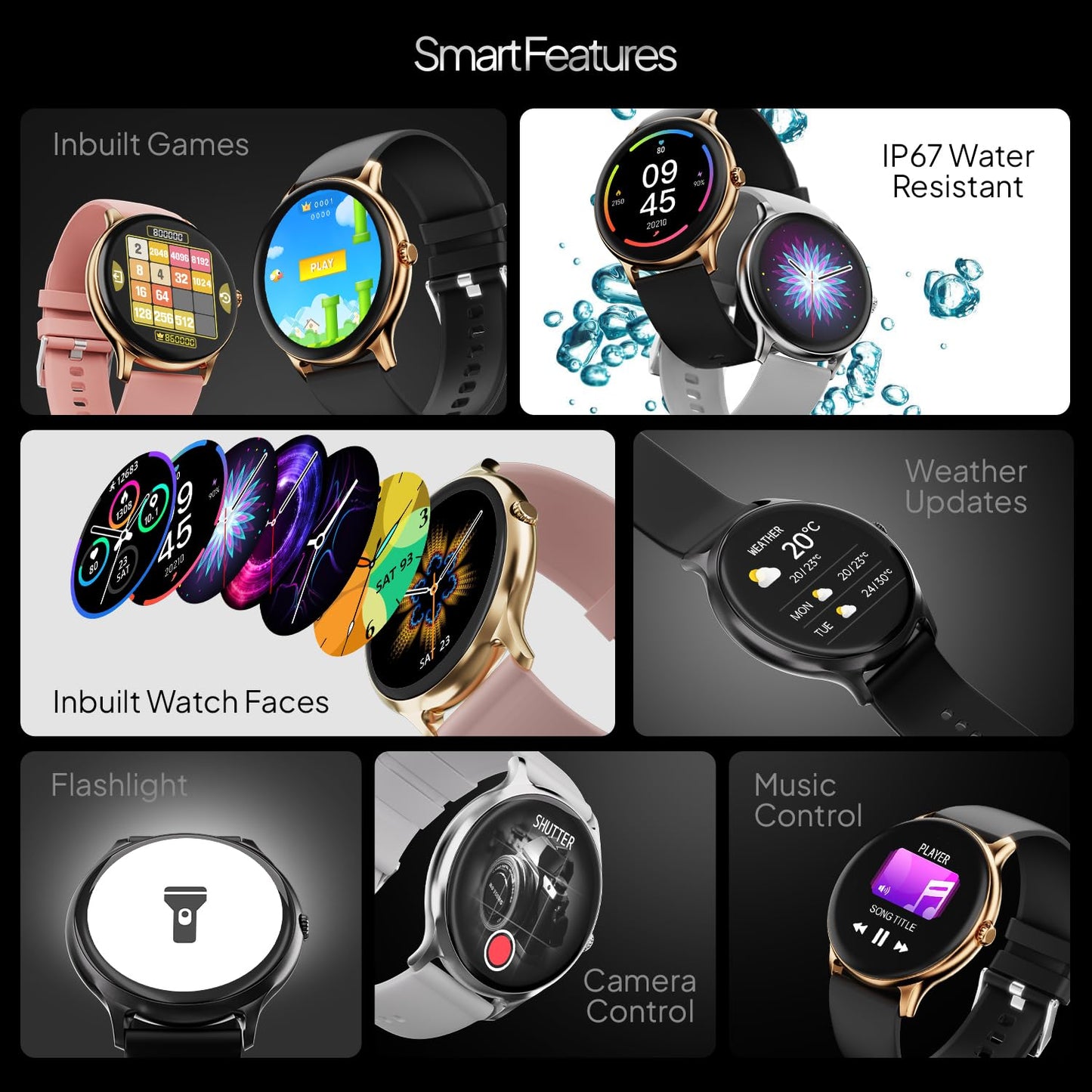 Fire-Boltt Phoenix Pro Smart Watch 1.39 inch Bluetooth Calling, AI Voice Assistant, Metal Body with 120+ Sports Modes, SpO2, Heart Rate Monitoring (Pink)