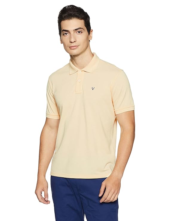 Allen Solly Men's Solid Regular Fit Polo