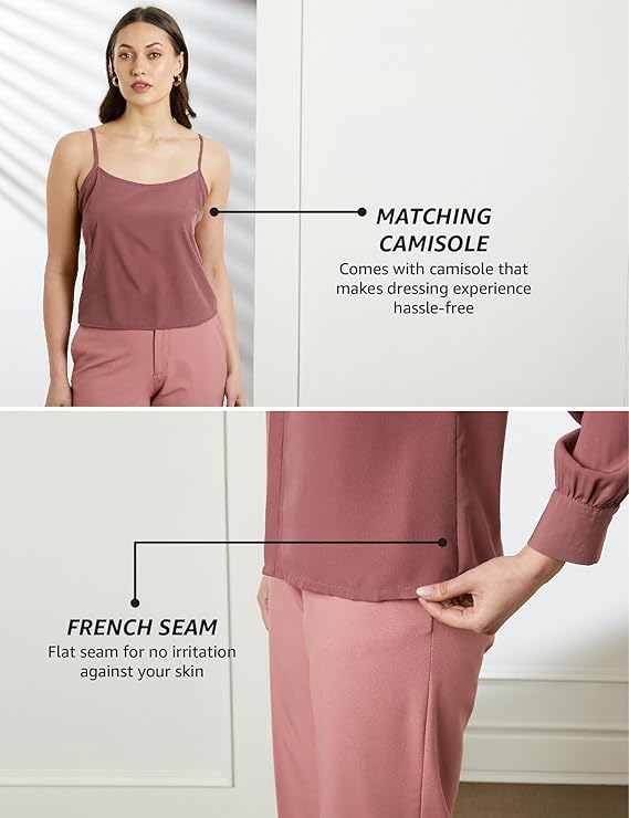 Premium Women's 'Desk-to-Dinner' Bow Tie Top (Regular Fit)