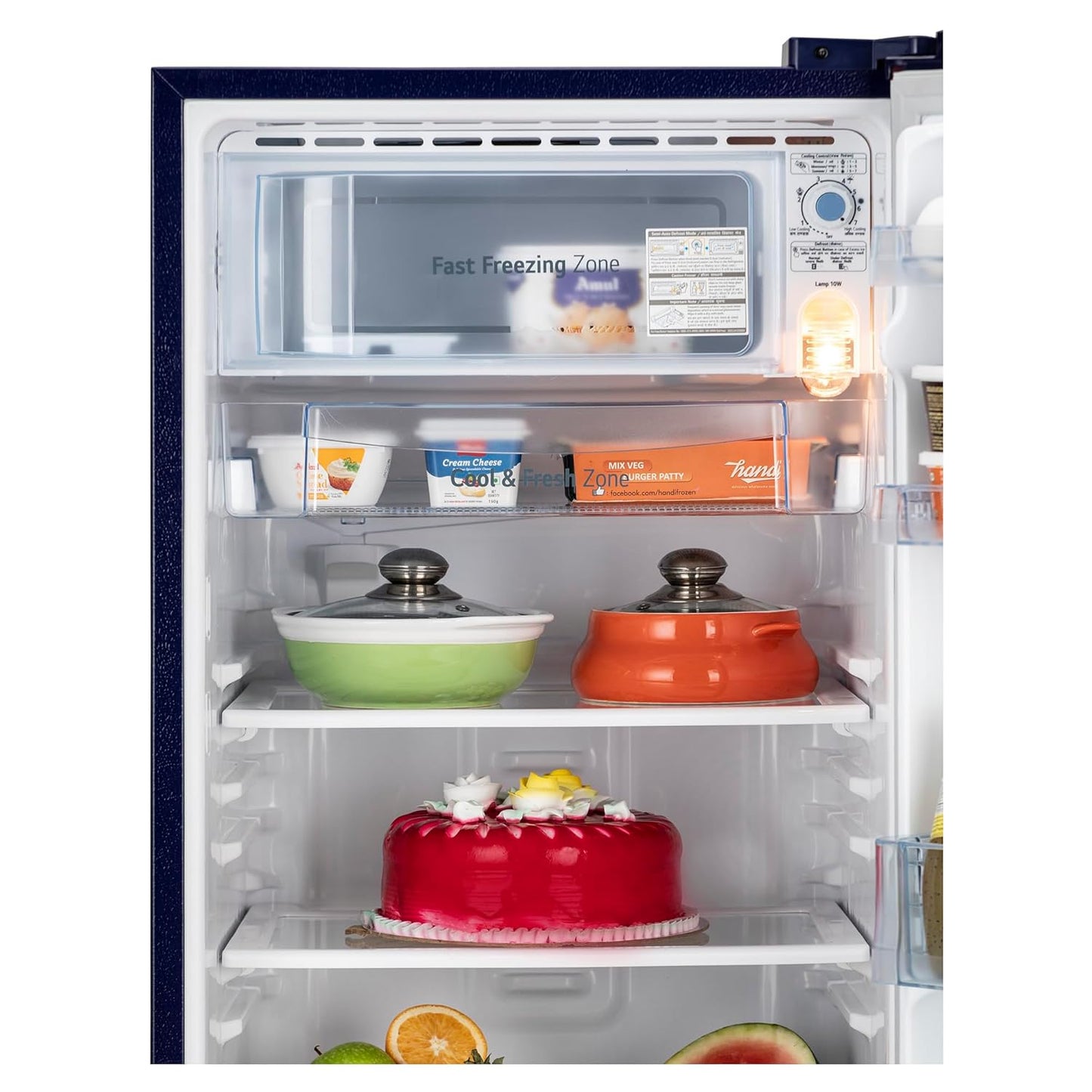 LG 185 L 5 Star Direct Cool Smart Inverter Compressor Single Door Refrigerator (GL-D201ABIU, Blue ILAN, Moist N Fresh, Auto Smart Connect with Base Stand Drawer)