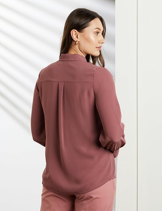 Premium Women's 'Desk-to-Dinner' Bow Tie Top (Regular Fit)