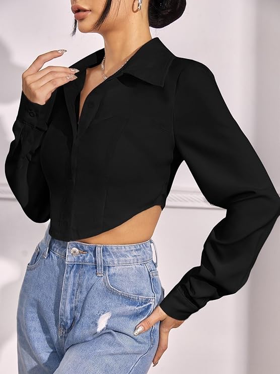 GRECIILOOKS Shirt for Women | Women Shirt | Long Shirt for Women | Shirt Tops for Women | Oversized Shirt for Women