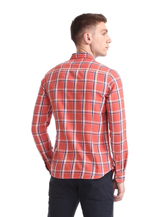U.S. POLO ASSN. Men's Checkered Slim fit Casual Shirt