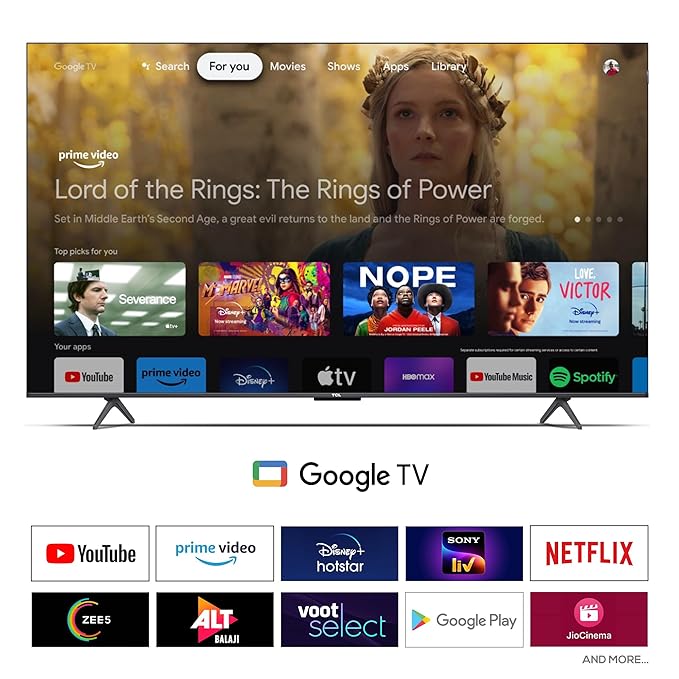 TCL 139 cm (55 inches) 4K Ultra HD Smart QLED Google TV 55P71B Pro (Black)