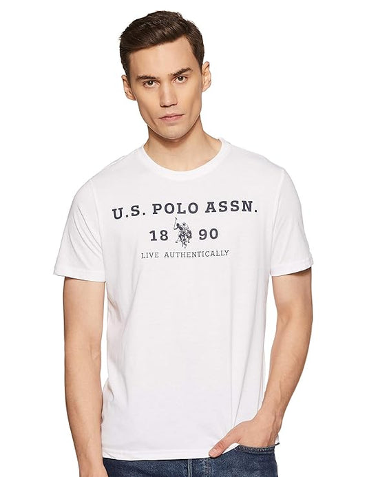 U.S. POLO ASSN. Men Comfort Fit Brand Print I683 Regular Fit T-Shirt - Pack of 1