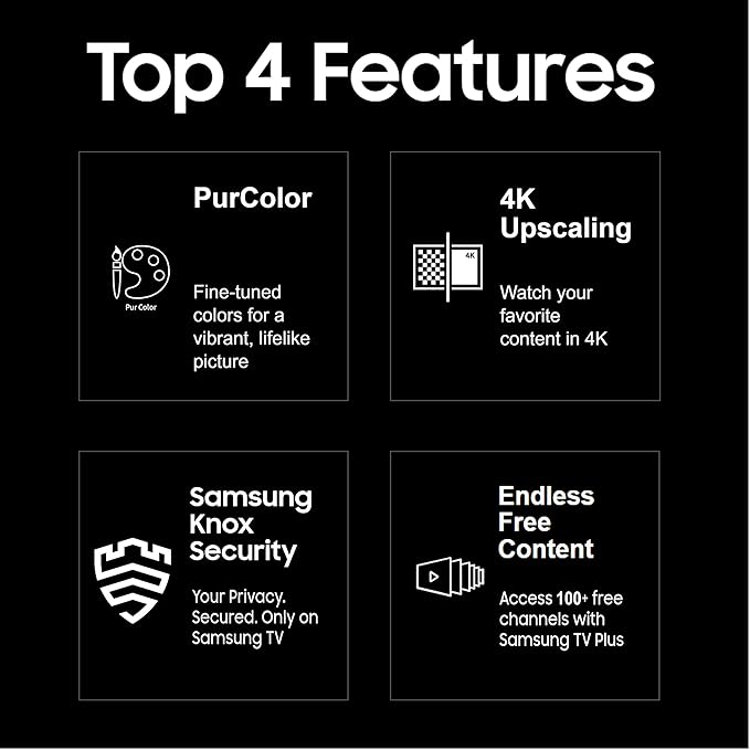 Samsung 108 cm (43 inches) 4K Ultra HD Smart LED TV UA43DUE70BKLXL (Black)