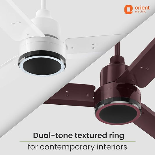 Orient Electric 1200 mm Zeno BLDC | BLDC energy saving ceiling fan with Remote |BEE 5-star rated | Saves up to 50% on electricity bills | 3-year warranty by Orient | Brown, pack of 1