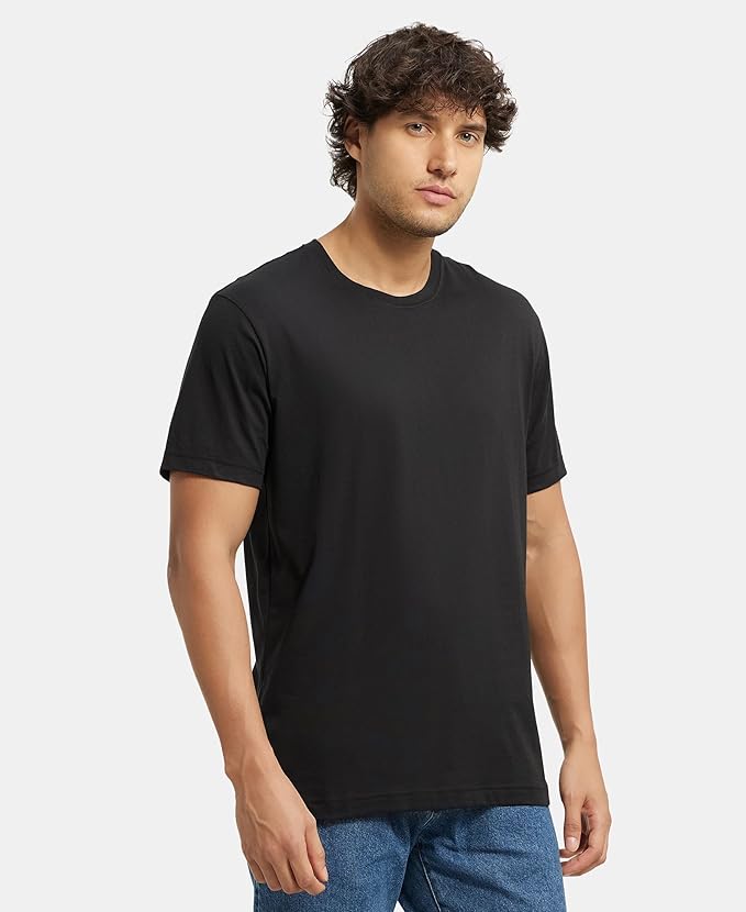 Jockey 2714 Men's Super Combed Cotton Rich Solid Round Neck Half Sleeve T-Shirt