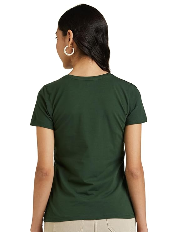 Women's Solid Cotton Stretch Half Sleeve Round Neck Regular Fit T-Shirt (Pack of 3)