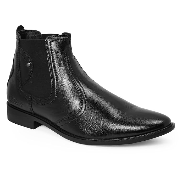 Red Chief Genuine Leather Hight-Top Flat Boots | Chelsea Boots for Men