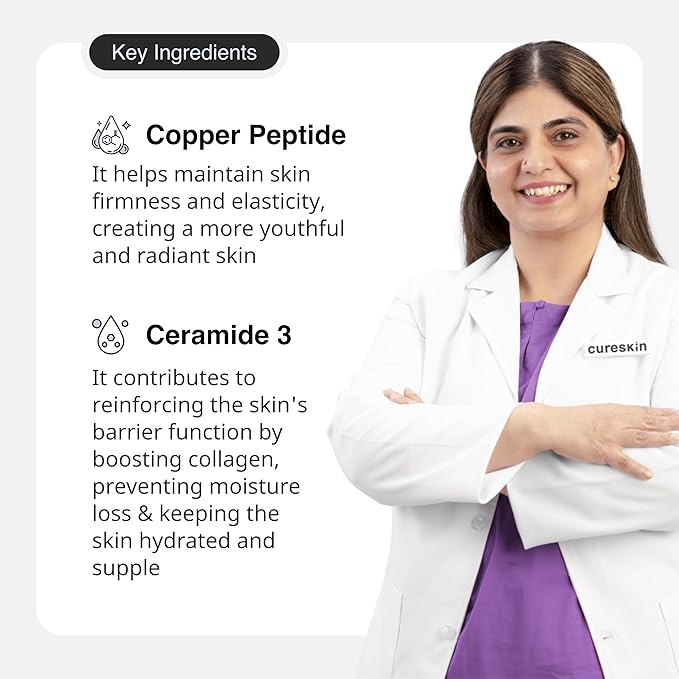 Cureskin Collagen Boost Hyaluronic Acid Serum | Plumps & Repairs with Hyaluronic Acid, Ceramide 3 & Copper Peptide