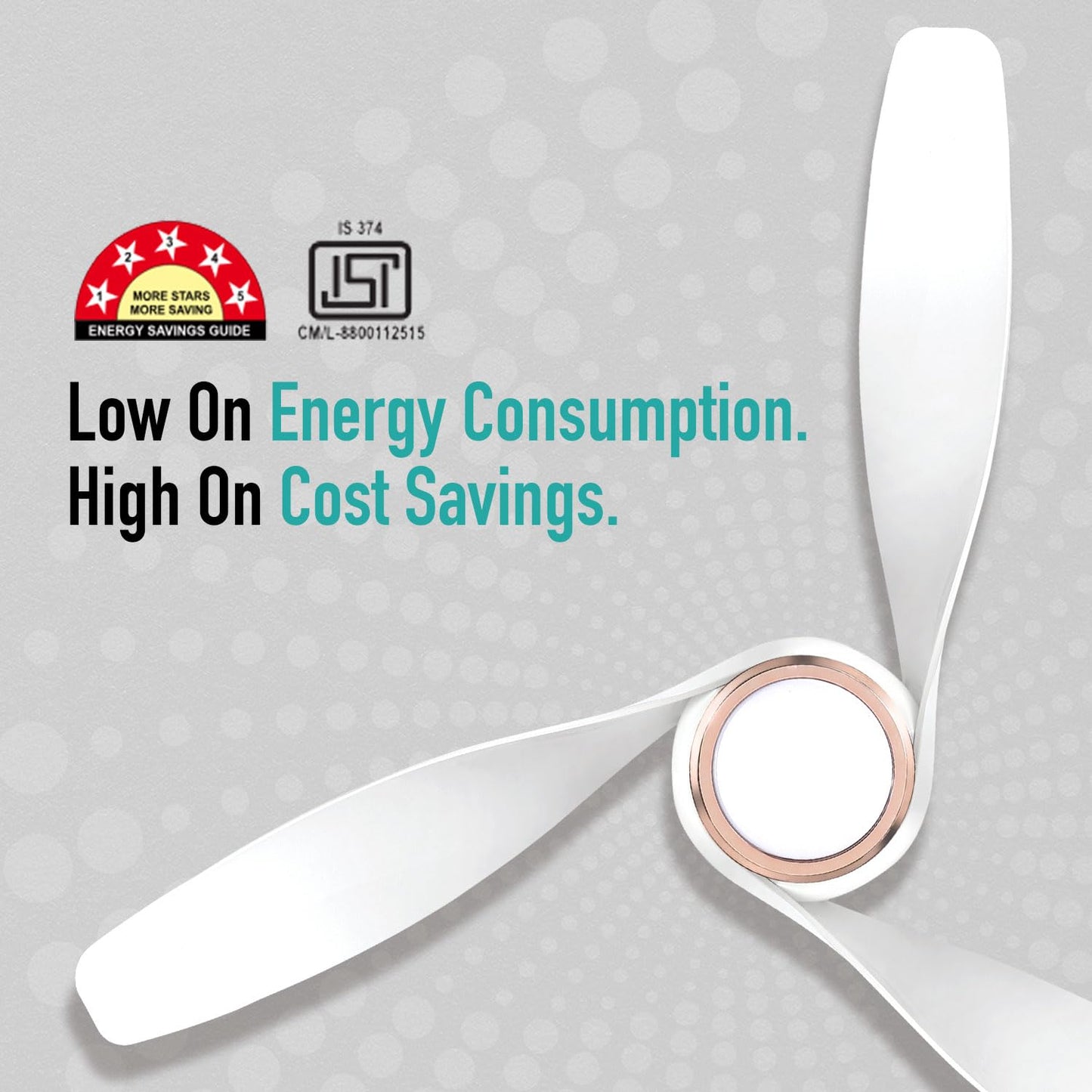 KUHL Twist L3 1320 mm 65% Power Saving BLDC Ceiling Fan | BEE 5 Star Rated & ISI Marked | High Air Flow|5Year Warranty on Motor By Brand | Free Installation | IoT – Operate via Mobile & Alexa | White
