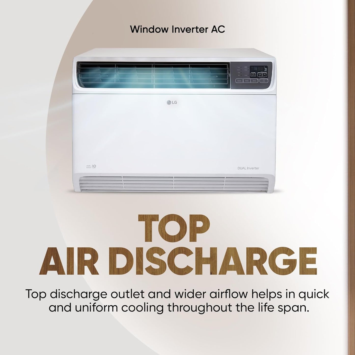LG 1.5 Ton 3 Star DUAL Inverter Window AC (Copper, Convertible 4-in-1 cooling, 4 Way Air Swing, HD Filter, UW-Q18WUXA, White)