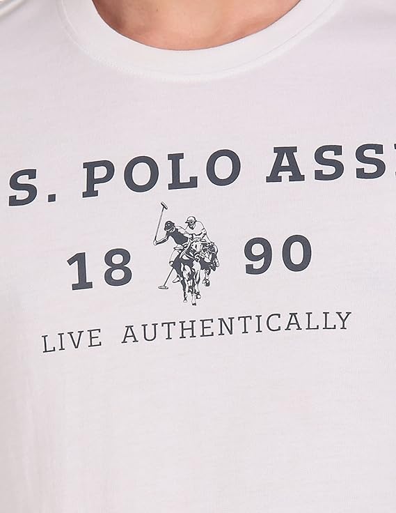 U.S. POLO ASSN. Men Comfort Fit Brand Print I683 Regular Fit T-Shirt - Pack of 1