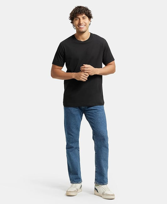 Jockey 2714 Men's Super Combed Cotton Rich Solid Round Neck Half Sleeve T-Shirt