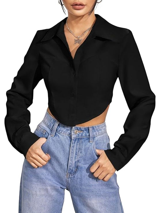 GRECIILOOKS Shirt for Women | Women Shirt | Long Shirt for Women | Shirt Tops for Women | Oversized Shirt for Women