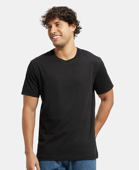 Jockey 2714 Men's Super Combed Cotton Rich Solid Round Neck Half Sleeve T-Shirt