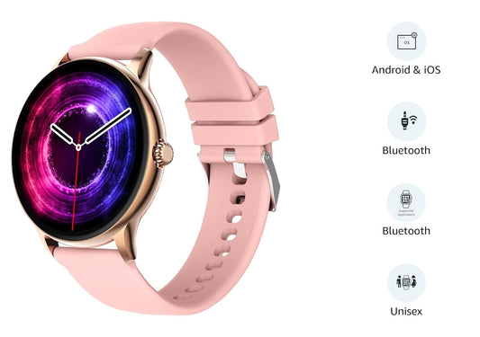 Fire-Boltt Phoenix Pro Smart Watch 1.39 inch Bluetooth Calling, AI Voice Assistant, Metal Body with 120+ Sports Modes, SpO2, Heart Rate Monitoring (Pink)