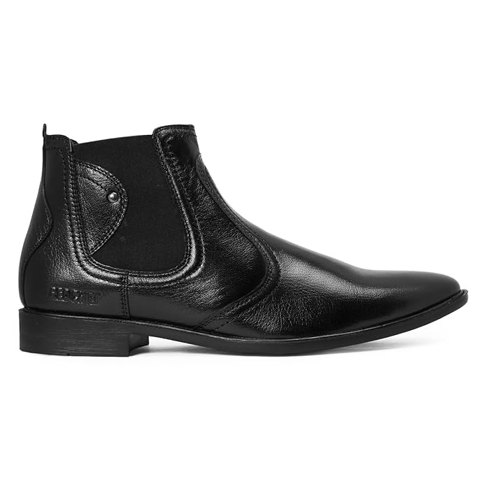 Red Chief Genuine Leather Hight-Top Flat Boots | Chelsea Boots for Men